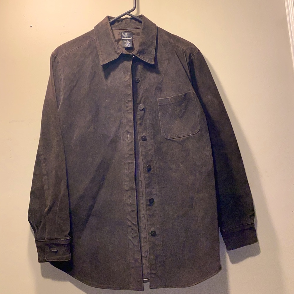 VINTAGE NF LEATHER BUTTON DOWN